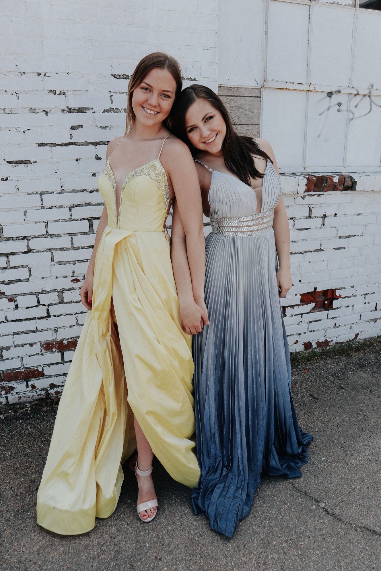 yellow and blue prom